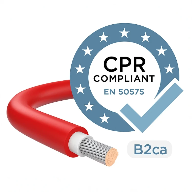 Kabel für Photovoltaikanlagen H1Z2Z2-K Klasse B2 (CPR) Rot 10mm NICHT BRENNBAR 000-115 (2)