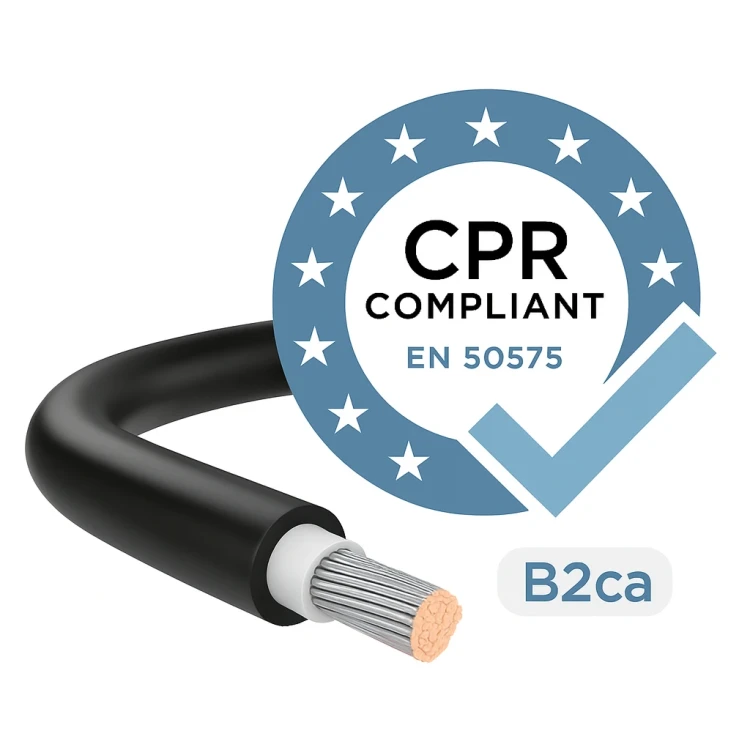 Kabel für Photovoltaikanlagen H1Z2Z2-K Klasse B2 (CPR) Schwarz 6mm NICHT BRENNBAR 000-117 (2)