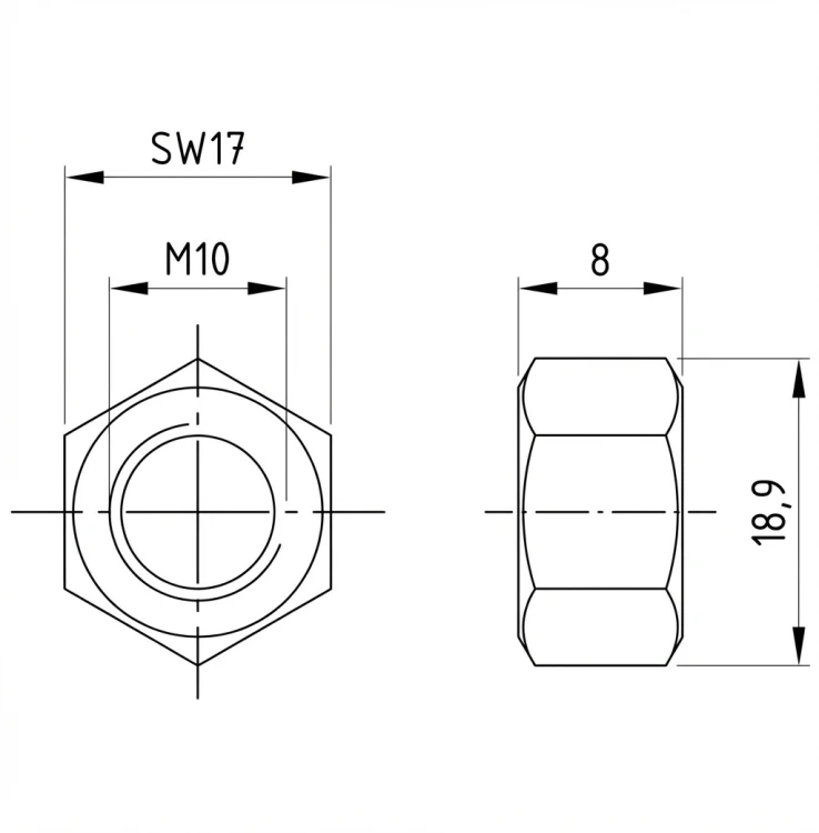 Sechskantmutter M10 DIN 934 A4-80 000-064 (2)