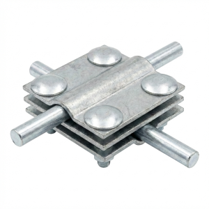 Kreuzverbinder 4-Loch 3-Platten B bis 30mm galvanisch verzinkt