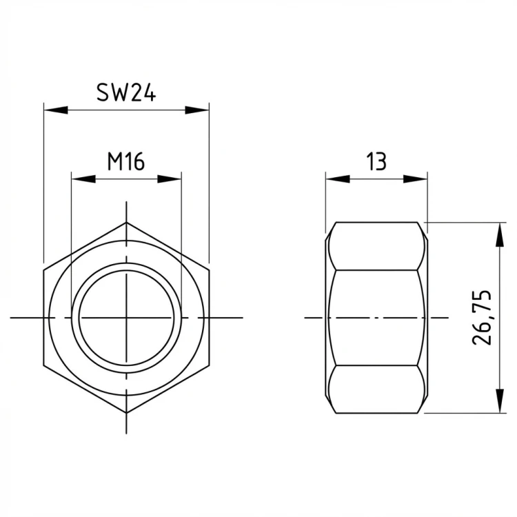 Sechskantmutter M16 DIN 934 A4-80 000-073 (3)