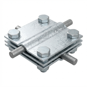 Kreuzverbinder 4-Loch 3-Platten; B bis 40mm galvanisch verzinkt