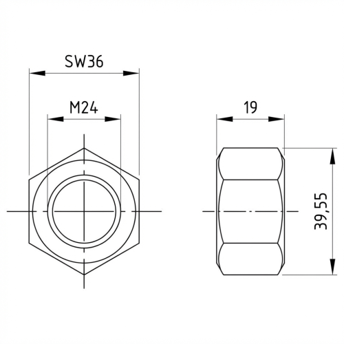 Sechskantmutter M24 DIN 934 A4-80 000-075 (2)