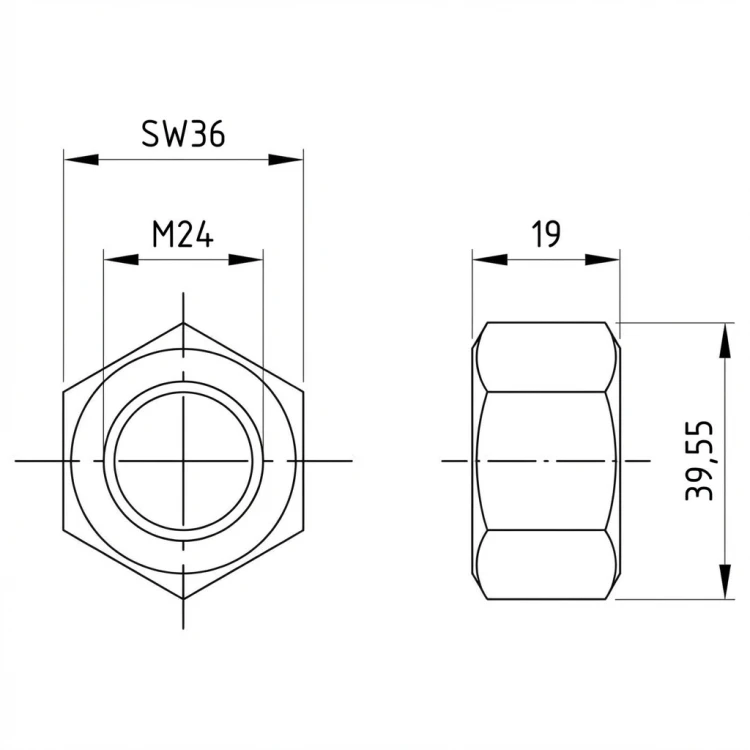 Sechskantmutter M24 DIN 934 A4-80 000-075 (2)