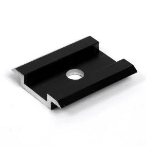 Mittelklemme H8 Aluminium 6060 Loch M8 Eloxiert