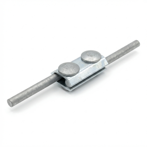 Durchgangsklemme 2-Loch einzeln galvanisch verzinkt