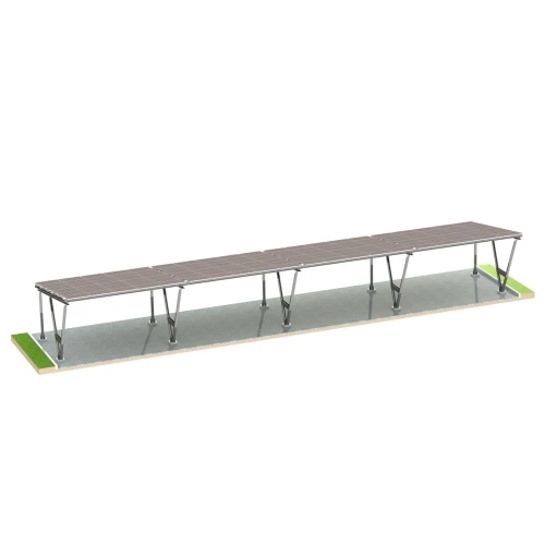 Solarcarport VICA für 8 Fahrzeug Photovoltaik-Parkplatz 4x2 module GPV-105-08 (2)