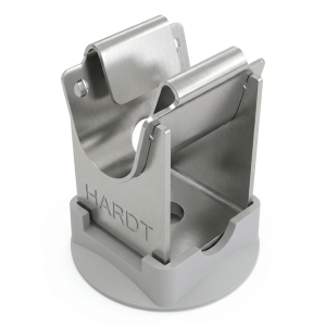 Niedriger Pfosten für Draht mit Kunststoffsockel h=20mm Edelstahl säurebeständig