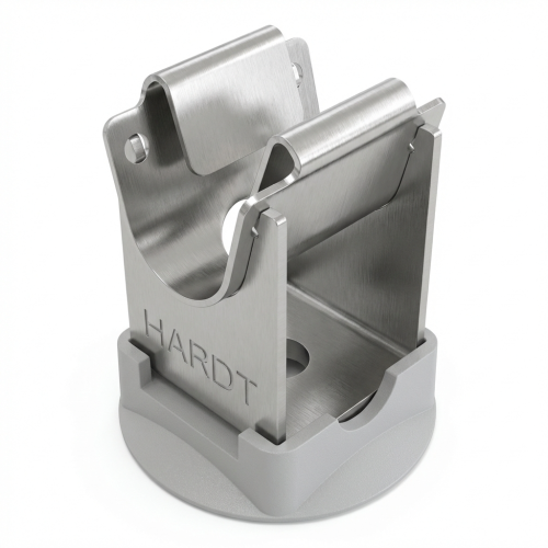 Niedriger Pfosten für Draht mit Kunststoffsockel h=20mm Edelstahl säurebeständig 000-149 (1)