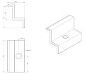Endklemme H35 Aluminium 6060 Loch M8 Eloxiert PV-03-06 (2)