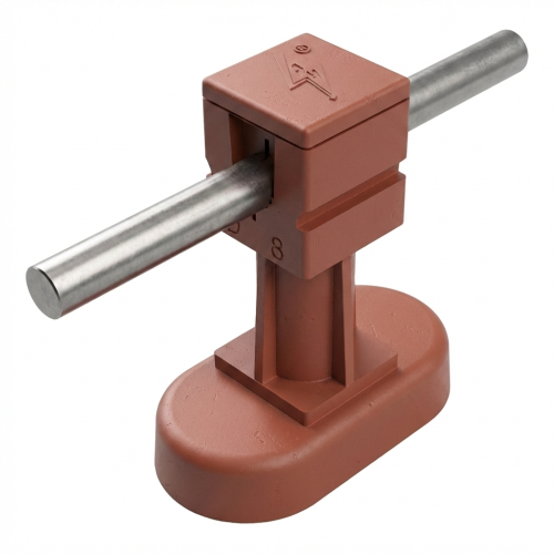 Pfosten mit Keramikfuß ziegelrot aus Kunststoff 000-170 (1)