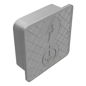 Wandkontrollkasten aus Kunststoff 150x150x55 mm grau