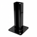 Pfostenfuß 60x40 schwarz RAL 9005 verzinkt 000-153 (1)