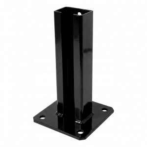 Zaunpfostenfuß 60x40 schwarz RAL 9005 verzinkt