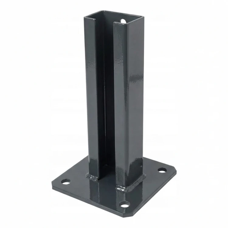 Zaunpfostenfuß 60x40 anthrazit RAL 7016 verzinkt 000-152 (1)