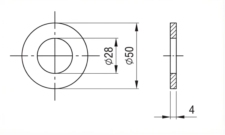Unterlegscheibe M27 DIN 125 A2 140 HV 28 - 50 Stück 000-167 (2)