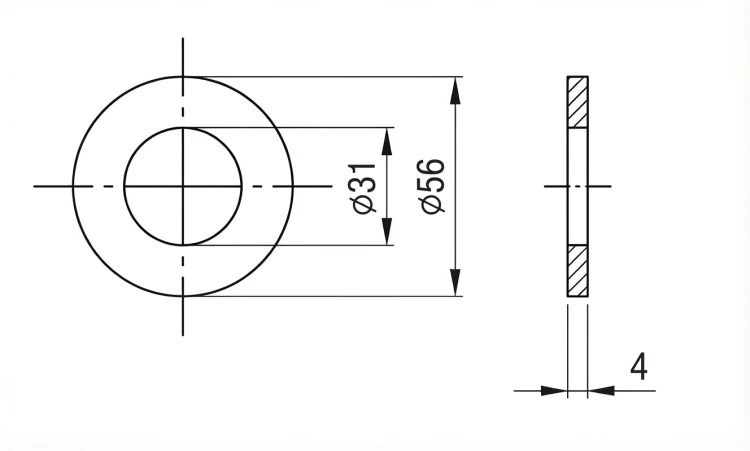 Unterlegscheibe M30 DIN 125 A2 140 HV 28 - 50 Stück 000-168 (2)