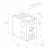 Glashalter 45x45x26 mm, Glas 6-10,76 mm, AISI 304, Flachsystem, Satin 000-260 (2)