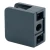 Glashalter 45x45x26 mm Anthrazit Glas 6-10,76 mm Zamak Flachsystem lackiert 000-269 (2)