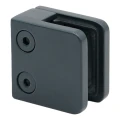 Glashalter 45x45x26 mm Anthrazit Glas 6-10,76 mm Zamak Flachsystem lackiert 000-269 (3)
