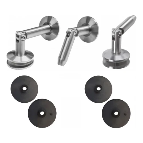 Glasvordach-System M12, 3-teilig, für Zuganker fi 12mm, Glas 8-17,52mm (aisi304, universal, Satin) (10) 000-285 (1)