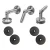 Glasvordach-System M12, 3-teilig, für Zuganker fi 12mm, Glas 8-17,52mm (aisi304, universal, Satin) (10) 000-285 (1)