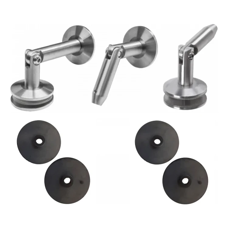 Glasvordach-System M12, 3-teilig, für Zuganker fi 12mm, Glas 8-17,52mm (aisi304, universal, Satin) (10) 000-285 (1)