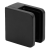 Punkthalter für Glas 45x45x26 mm, schwarz, Glas 6-10,76 mm, Zamak, Flachsystem, lackiert 000-286 (1)