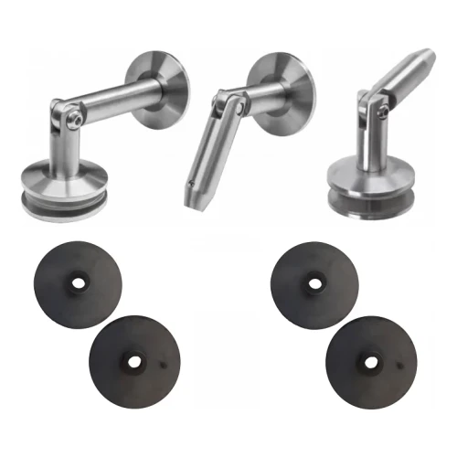 Glasvordach-System M10 3-teiliger Abzug fi 10 mm Glas 8-17,52 mm AISI 304 Satin 000-261 (1)