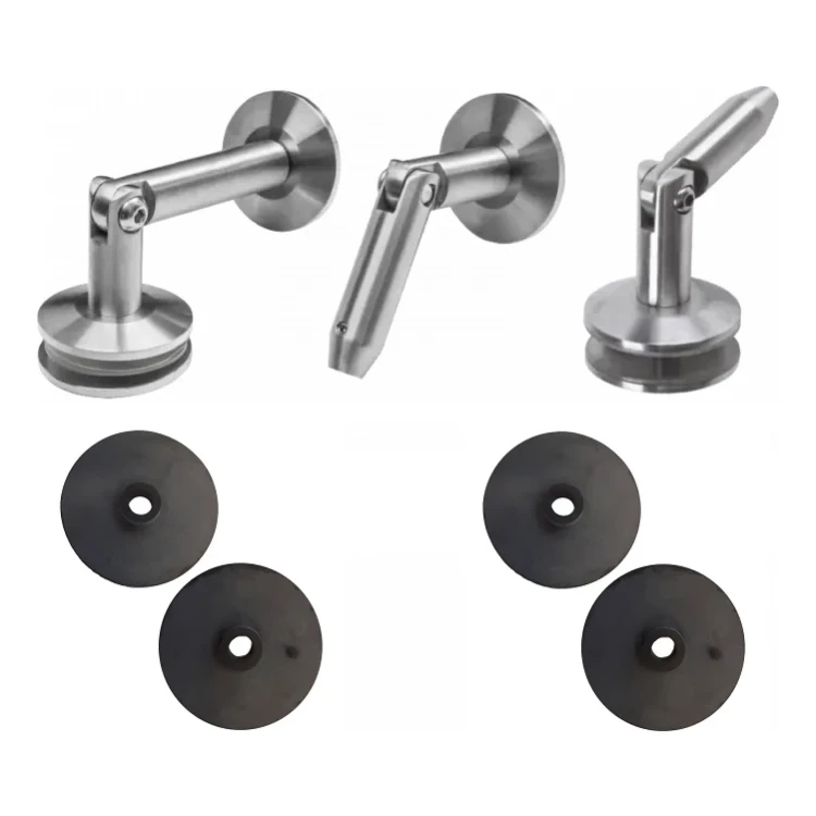 Glasvordach-System M10 3-teiliger Abzug fi 10 mm Glas 8-17,52 mm AISI 304 Satin 000-261 (1)