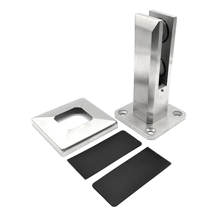 Vertikale Glashalterung Spigot 50x50/100x100 mm Glas 12-17,52 mm AISI 304 Satin 000-291 (4)