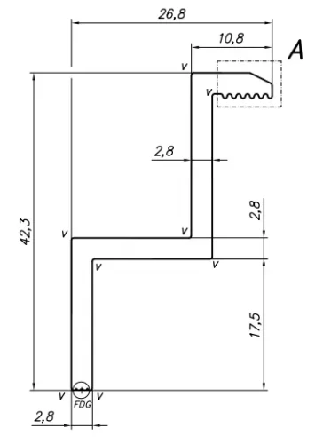 Endklemme H40 Aluminium 6060 Loch M8 PV-03-09 (1)