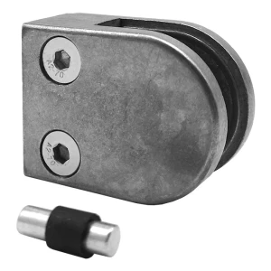 Glashalter 50x40x26 mm Pin Glas 6-10,76 mm Zamak System flach roh