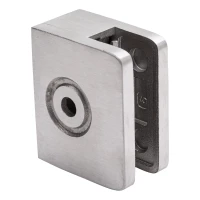 Endglashalter 60x50x28 mm Glas 8-10 mm, AISI 304 Satin flaches System