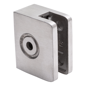 Endglashalter 60x50x28 mm Glas 8-10 mm, AISI 304 Satin flaches System