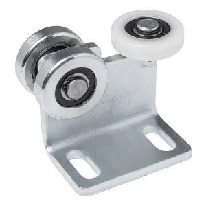 Laufwagen 3-rollig für Hängetore für Profil 50x50 mm, 2 Stahlrollen und 1 aus Kunststoff