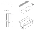 Mittelklemme H24 Aluminium 6060 Loch M8 PV-04-01 (1)