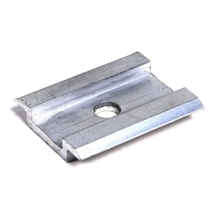 Mittelklemme H8 Aluminium 6060 Bohrung M8 PV-04-03