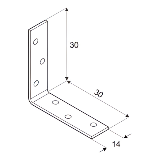 Möbelwinkel KW 30 30x30x14x1,5 feuerverzinkt 000-350 (4)