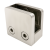 Glashalter 45x45x26 mm mit Pin-Träger Glas 6–10,76 mm AISI 304 Flachsystem Satin 000-268 (1)
