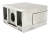 Glashalter 45x45x26 mm mit Pin-Träger Glas 6–10,76 mm AISI 304 Flachsystem Satin 000-268 (3)