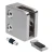 Glashalter 45x45x26 mm mit Pin-Träger Glas 6–10,76 mm AISI 304 Flachsystem Satin 000-268 (4)