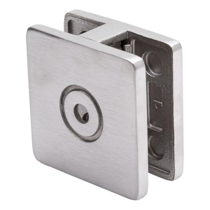 Glashalter 8-10 mm 60x60x28 mm AISI 304. flaches System, Satin