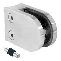 Glashalter 6-10,76 mm 50x40x26 mm Pin AISI 316 System 42,4 mm Satin