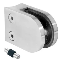 Glashalter 63x45x28 mm Pin, Glas 6-10,76 mm AISI 304 System 42,4 mm Satin