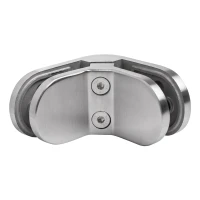 Glashalter 6-12,76 mm 90° oval 82x45x30 mm Pin AISI 304 Satin