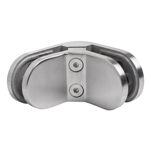 Glashalter 6-12,76 mm 90° oval 82x45x30 mm Pin AISI 304 Satin