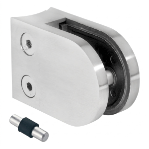 Glashalter 6-12,76 mm 63x45x30 mm mit Pin AISI 304 System 48,3 mm Satine