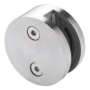 Glashalter 8-12,76 mm einseitig Ø 60 mm AISI 304 Flachsystem Satiniert