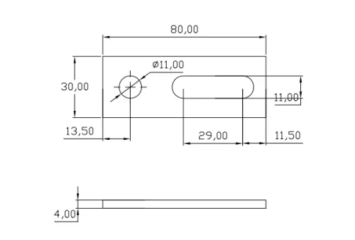 Montageadapter - Flachwinkel 1.4016 PV-07-01 (1)